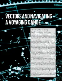 Vectors and Navigating a Voyaging Canoe