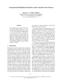 Compositional Distributional Semantics with Long Short Term Memory