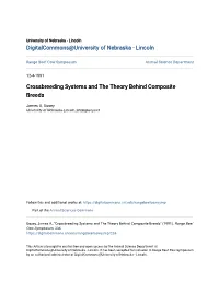 Crossbreeding Systems and the Theory Behind Composite Breeds