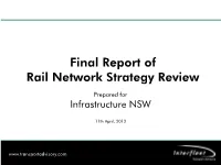 Final Report of Rail Network Strategic Review