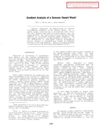 Gradient Analysis of a Sonoran Desert Wash1