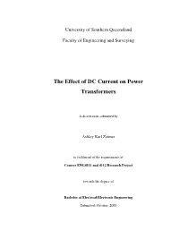 The Effect of DC Current on Power Transformers