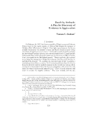 A Plea for Discovery of Evidence in Aggravation