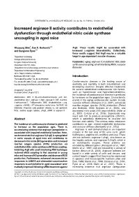 Increased Arginase II Activity Contributes to Endothelial Dysfunction Through Endothelial Nitric Oxide Synthase Uncoupling in Aged Mice