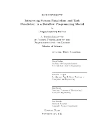 Integrating Stream Parallelism and Task Parallelism in a Dataflow Programming Model
