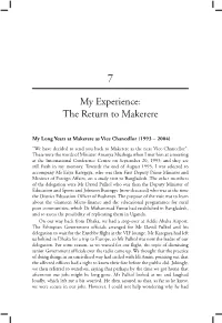 The Return to Makerere