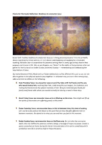 Theme for This Easter Reflection: Readiness to Encounter Jesus