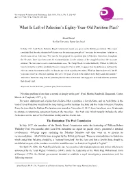 What Is Left of Palestine's Eighty-Year-Old Partition Plan?