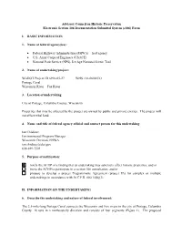 Advisory Council on Historic Preservation Electronic Section 106 Documentation Submittal System (E106) Form