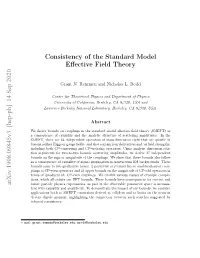 Consistency of the Standard Model Effective Field Theory