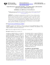 Genetic Diversity on Amaranthus Hybridus L., Amaranthus Viridis L