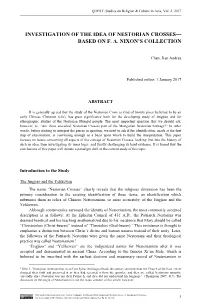 Investigation of the Idea of Nestorian Crosses— Based on Fa Nixon's