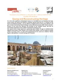 Saving and Reconstructing Heritage