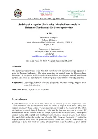 Stabilityof a Regular Black Holes Thin-Shell Wormhole in Reissner-Nordstrom - De Sitter Space-Time