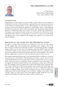 The Ornamental Lathe