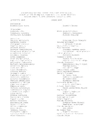 APALACHICOLA NATIONAL FOREST PETS PLANT SPECIES LIST (Subset of the R8 Regional Forester's List Dated 08/07/01) Revised August 7, 2001 Effective January 1, 2002