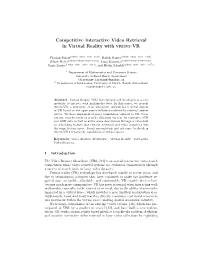 Competitive Interactive Video Retrieval in Virtual Reality with Vitrivr-VR
