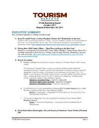EXECUTIVE SUMMARY Key Marketing Highlights in October and November