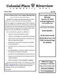 Monday, January 13, 2020 6:30 Pm Eggleston's Guest Speaker