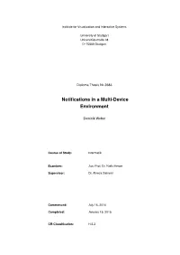 Notifications in a Multi-Device Environment