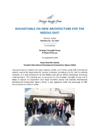 Roundtable on New Architecture for the Middle East