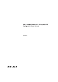 Sun Ray Server Software 4.2 Installation and Configuration Guide (Linux)
