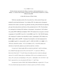The Biochemical and Molecular Effects of Amnionic Nutrient Administration