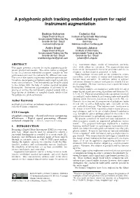 A Polyphonic Pitch Tracking Embedded System for Rapid Instrument Augmentation