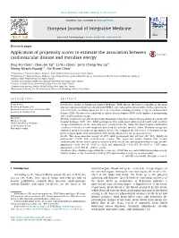 Application of Propensity Scores to Estimate the Association Between