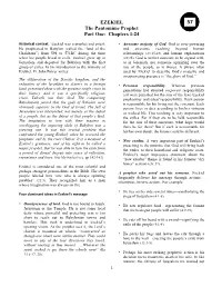 Ezekiel – the Pantomime Prophet, Part One (Chapters 1-24)