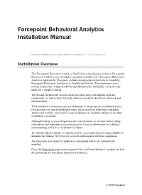 Forcepoint Behavioral Analytics Installation Manual