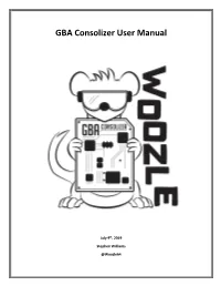 GBA Consolizer User Manual