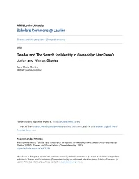 Gender and the Search for Identity in Gwendolyn Macewan's Julian And