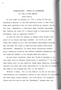 "Introduction: Survey of Literature of "All in The