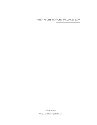 Open Access Sampler: Volume Ii 2019 ______