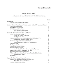 Table of Contents
