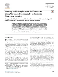 Virtopsy and Living Individuals Evaluation Using Computed