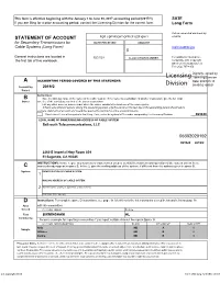 Licensing Division for the Correct Form