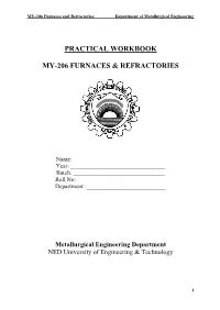 Practical Workbook My-206 Furnaces & Refractories
