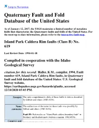 Quaternary Fault and Fold Database of the United States