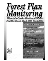 Forest Plan Monitoringmonitoring Wasatch-Cache National Forest First Year Report: March 2003 - March 2004