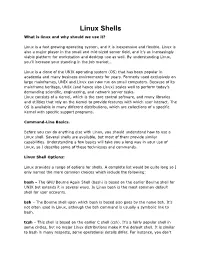 Linux Shells What Is Linux and Why Should We Use It?