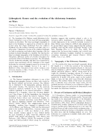 Lithospheric Flexure and the Evolution of the Dichotomy Boundary on Mars Thomas R