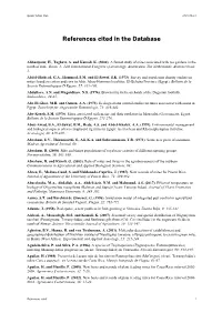 References Cited in the Database