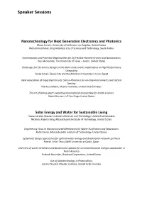 Speaker Sessions