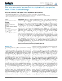 The Occurrence of Cheyne–Stokes Respiration in Congestive Heart Failure: the Effect of Age
