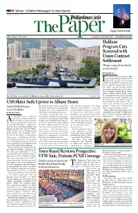 USS Slater Sails Upriver to Albany Home Haldane Program Cuts