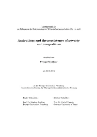 Aspirations and the Persistence of Poverty and Inequalities