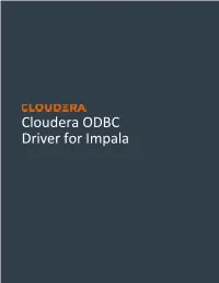 Cloudera ODBC Driver for Impala Installation and Configuration Guide