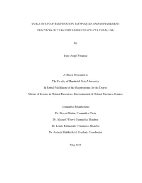 Evaluation of Restoration Techniques and Management Practices of Tule Pertaining to Eco-Cultural Use